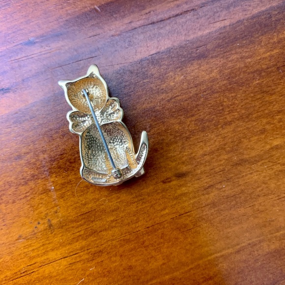 Vintage rare Krementz cat brooch 14K overlay - Picture 6 of 7